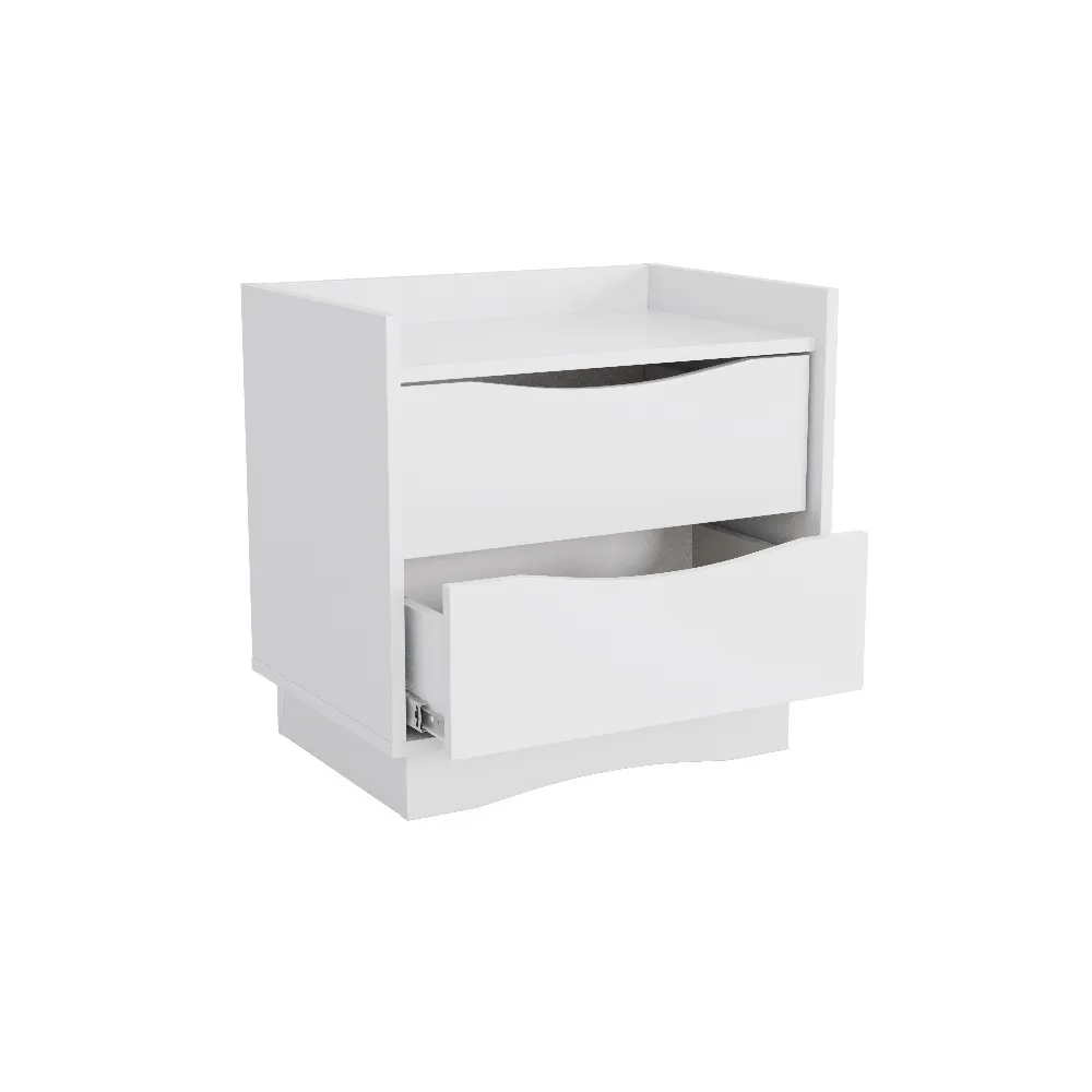 Mesa de Cabeceira Kappesberg M261-BR 2 Gavetas Branco SE