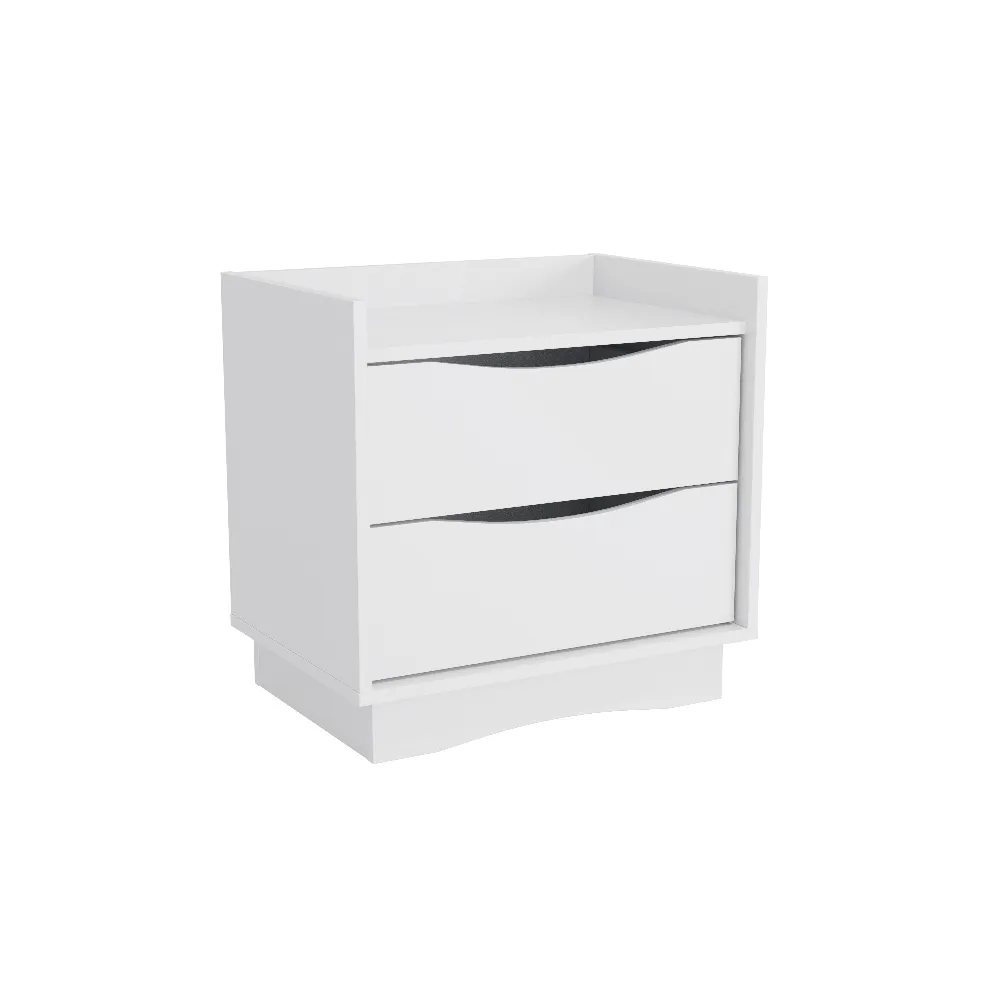 Mesa de Cabeceira Kappesberg M261-BR 2 Gavetas Branco SE