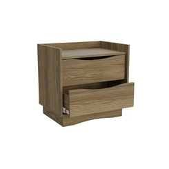 Mesa de Cabeceira Kappesberg 2 Gavetas M261-NG Nogueira