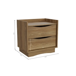 Mesa de Cabeceira Kappesberg 2 Gavetas M261-NG Nogueira