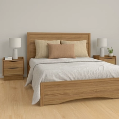 Mesa de Cabeceira Kappesberg 2 Gavetas M261-NG Nogueira
