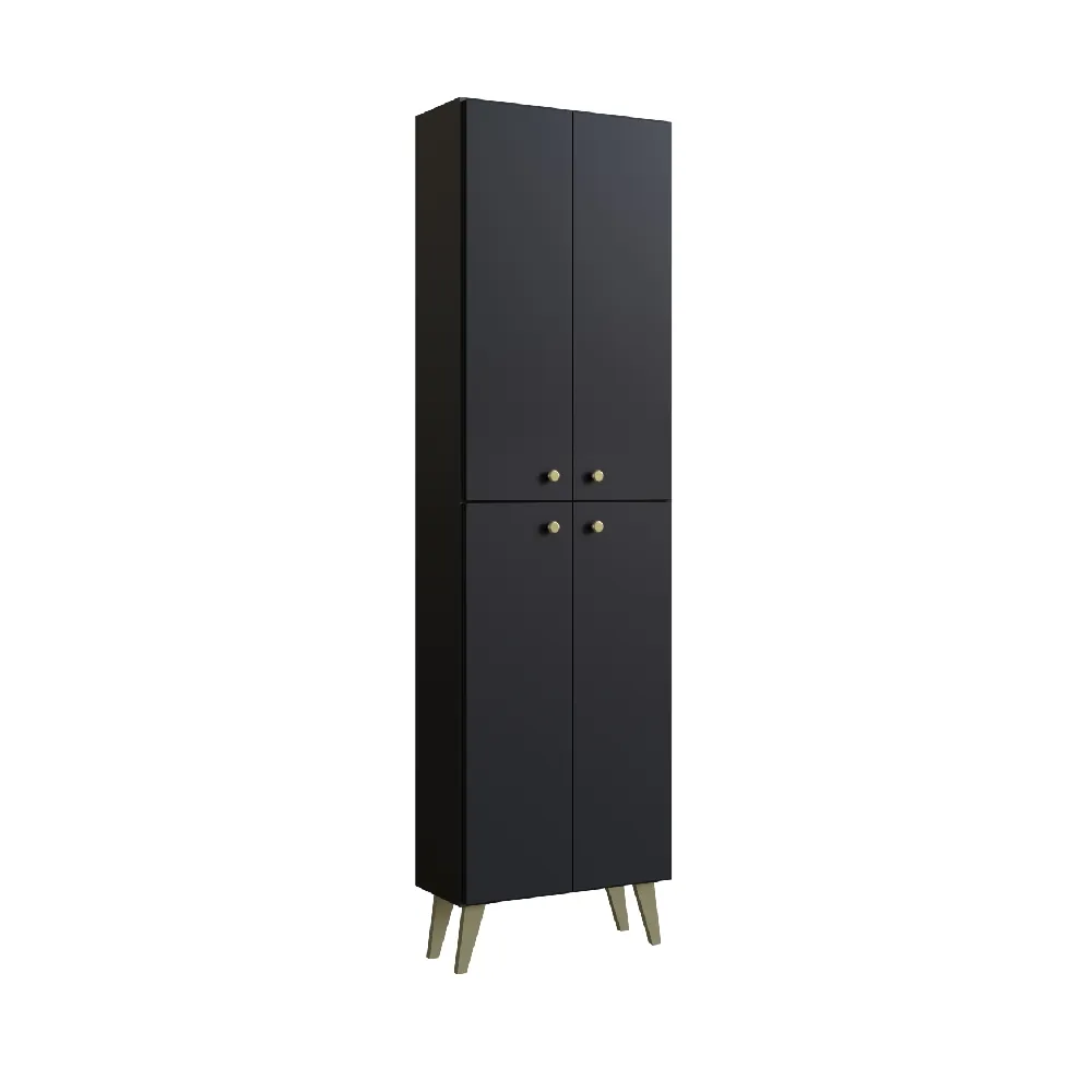 Paneleiro Duplo Casamia Atena 5880003 2 Prateleiras Preto Onix SE