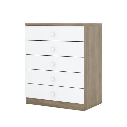 Cômoda 5 Gavetas Henn Bala de Menta IA710-18 Rústico/Branco SE