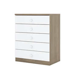 Cômoda 5 Gavetas Henn Bala de Menta IA710-18 Rústico/Branco SE