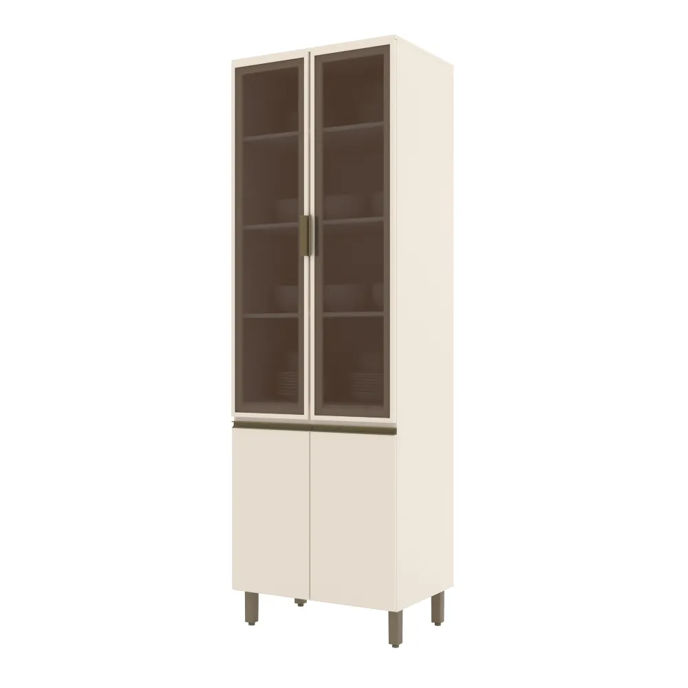 Cristaleira 4 Portas Henn Connect C71-139 6 Prateleiras Off White SE