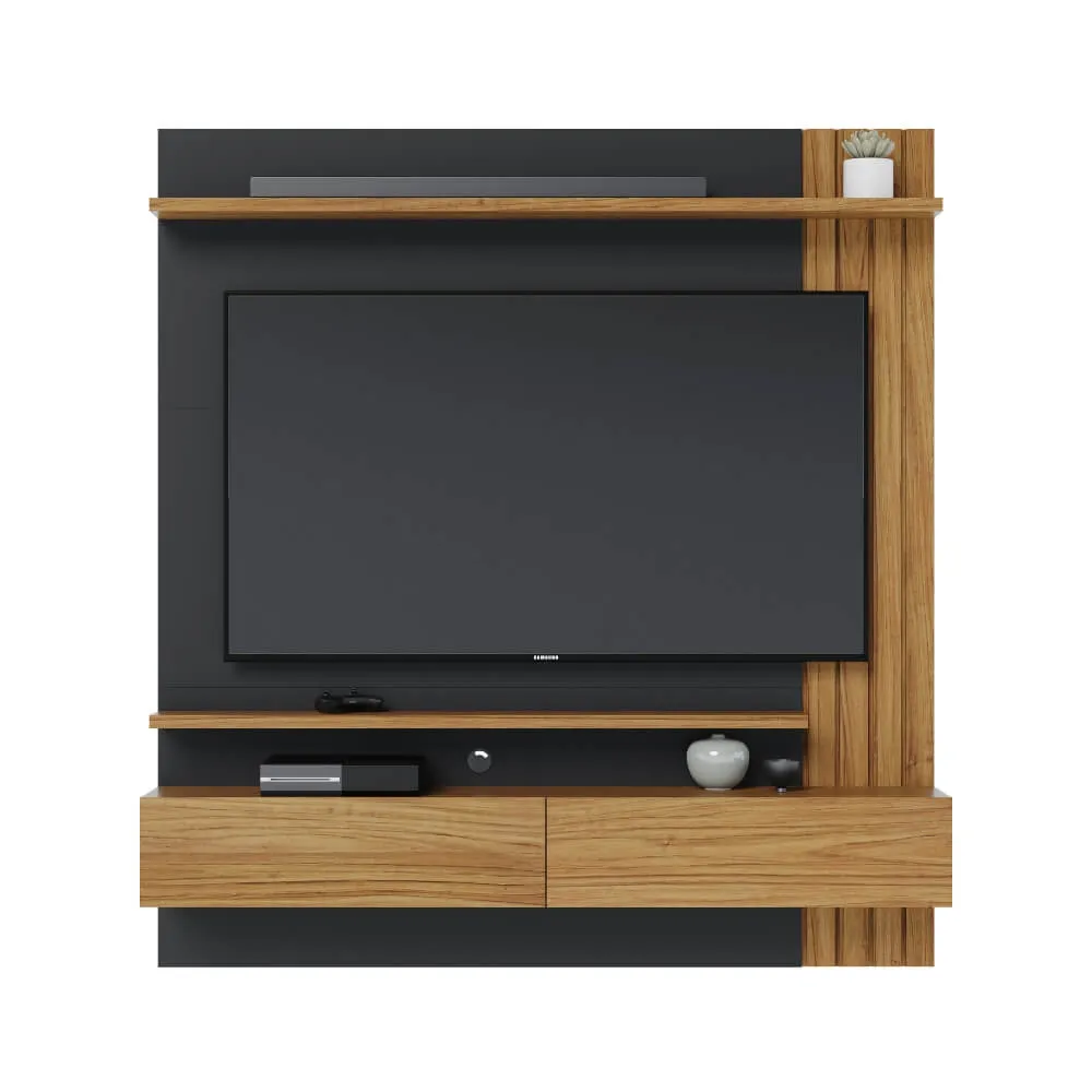 Home para TV até 65" Colibri Juriti 1.5 2 Portas Noce Milano/Calacatta SE