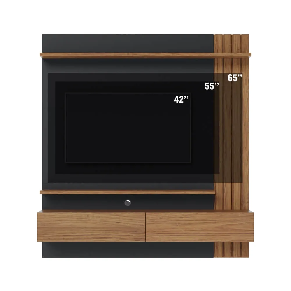 Home para TV até 65" Colibri Juriti 1.5 2 Portas Noce Milano/Calacatta SE