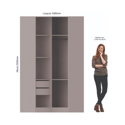 Guarda-Roupa de Canto Closet 2 Portas Castro 7206M Duna/Line SE