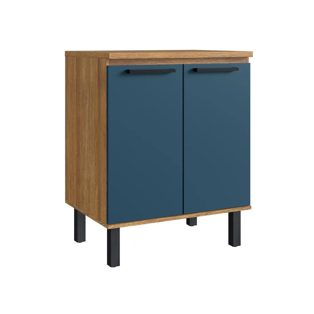 Balcão 70CM Canção Cassis com 2 Portas 7264.001 Cinamomo/Azul Secreto