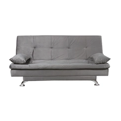 Sofá Vira-Cama 190cm Bressiani Vanessa P735 Cinza Escuro