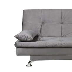 Sofá Vira-Cama 190cm Bressiani Vanessa P735 Cinza Escuro