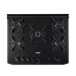 Fogão 5 Bocas Dako Magister Mesa de Vidro Forno 100L Preto Bivolt