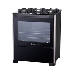 Fogão 5 Bocas Dako Magister Mesa de Vidro Forno 100L Preto Bivolt