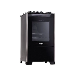 Fogão 4 Bocas Dako Magister Mesa de Vidro Forno 60L Preto Bivolt