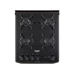 Fogão 4 Bocas Dako Magister Mesa de Vidro Forno 60L Preto Bivolt