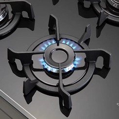 Fogão 4 Bocas Dako Magister Mesa de Vidro Forno 60L Preto Bivolt