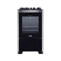 Fogão 4 Bocas Dako Magister Mesa de Vidro Forno 60L Preto Bivolt