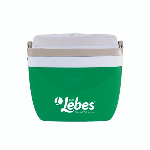 Caixa Térmica Cooler 12 Litros Mor 25111024 Lebes Verde/Branca