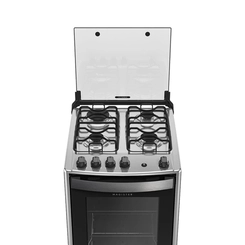 Fogão 4 Bocas Mesa Inox e Mega Chama Dako Magister Preto Bivolt