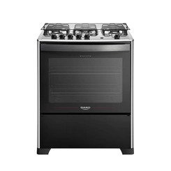 Fogão 5 Bocas Mesa Inox e Tripla Chama Dako Magister Preto Bivolt