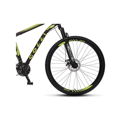 Bicicleta Aro 29 Colli Athena Shimano com 21 Marchas Preto/Amarelo