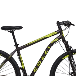 Bicicleta Aro 29 com 21 Marchas Colli Athena Shimano Preto/Amarelo