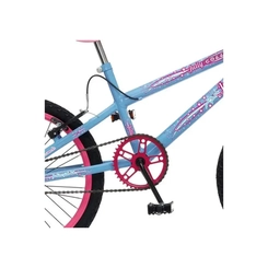 Bicicleta Aro 20 Colli Jully Infantil Azul Champanhe/Rosa