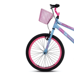 Bicicleta Infantil Aro 20 Colli Jully Azul Champanhe/Rosa