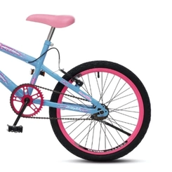 Bicicleta Infantil Aro 20 Colli Jully Azul Champanhe/Rosa