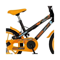 Bicicleta Aro 16 Colli Spinossauro Infantil Preto Fosco/Laranja