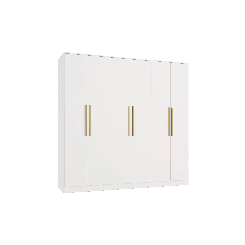 Guarda-Roupa 6 Portas Kappesberg N538 4 Gavetas Branco SE