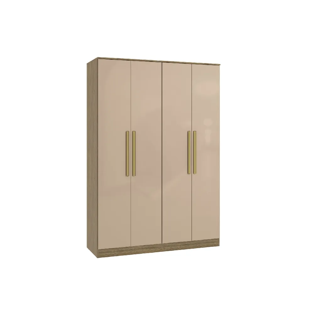 Guarda-Roupa 4 Portas Kappesberg N536 2 Gavetas Nogueira/Macadamia SE