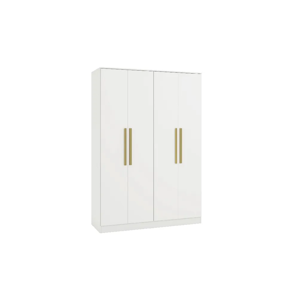 Guarda-Roupa 4 Portas Kappesberg N536 2 Gavetas Branco SE