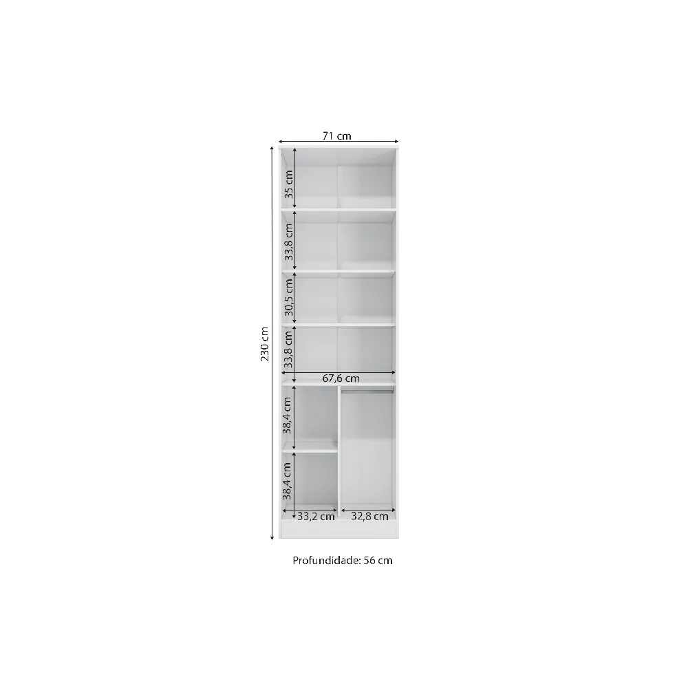 Guarda-Roupa 2 Portas Kappesberg N534 Branco SE