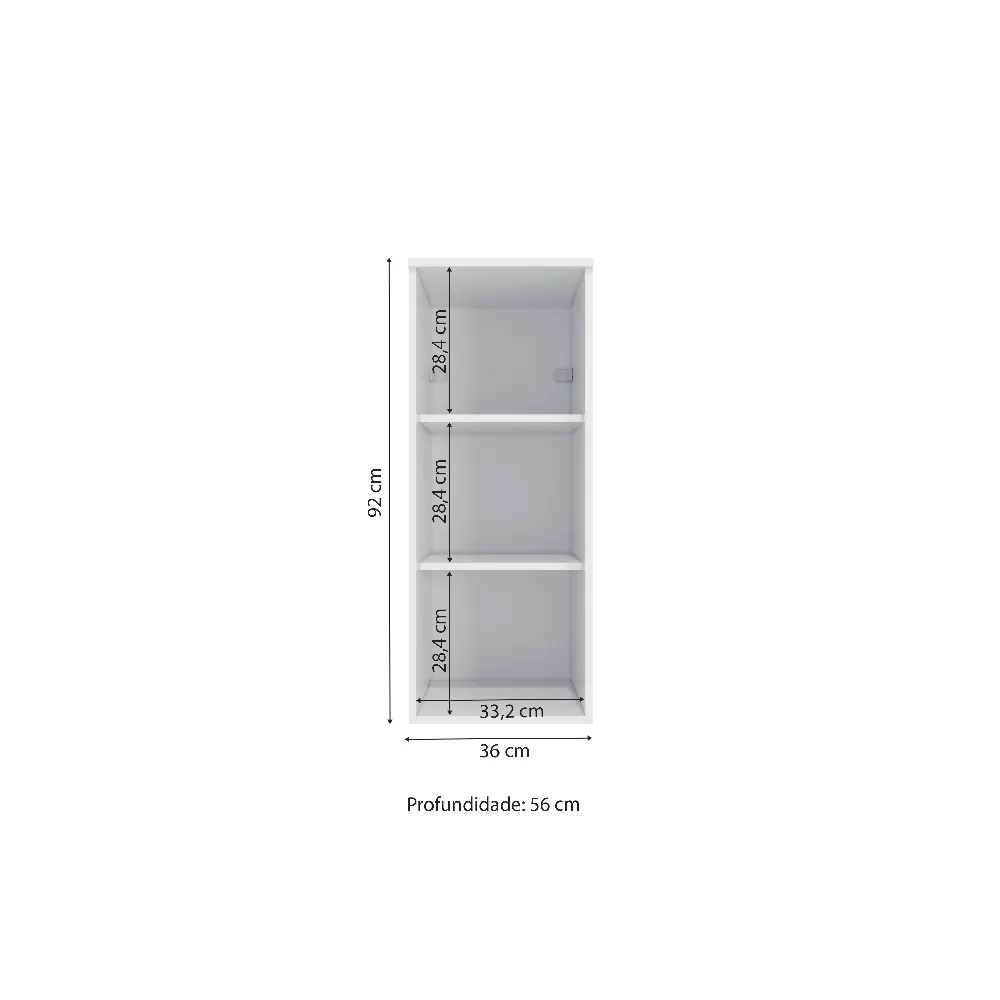 Aéreo 36CM Kappesberg 1 Porta Adapt N551 Branco SE