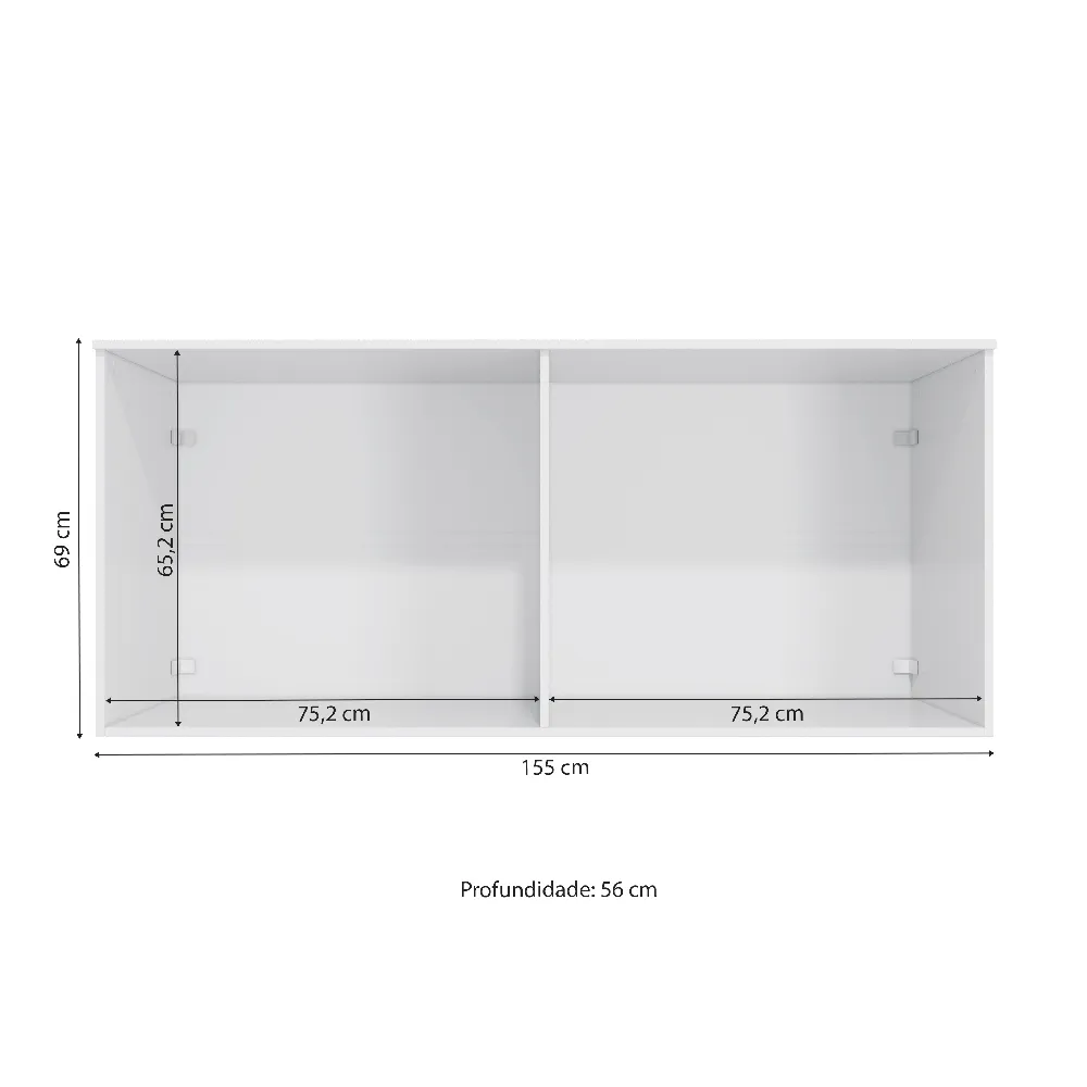 Aéreo 155CM Kappesberg 4 Portas Adapt N542 Branco SE