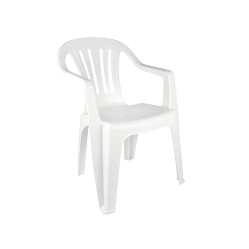 Cadeira Plástica Mor Bela Vista Jardim Piscina Branca