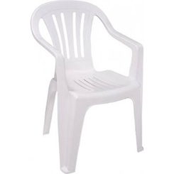 Conjunto Mesa Quadrada Bela Vista + 4 Cadeiras em Plastico Branca