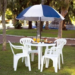 Cadeira Plástica Mor Bela Vista Jardim Piscina Branca