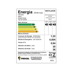 Ventilador de Mesa com 6 Pás 60W Britânia Maxx Force BVT301 Preto