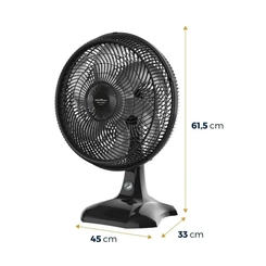 Ventilador de Mesa com 6 Pás 150W Britânia Maxx Force Turbo BVT400 Preto