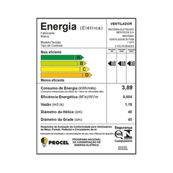 Ventilador de Mesa com 6 Pás 150W Britânia Maxx Force Turbo BVT400 Preto