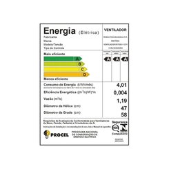 Ventilador de Mesa com 6 Pás 176W Britânia Maxx Force BVT500 Preto