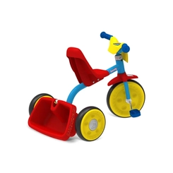 Triciclo Infantil com Carenagem Bandeirante Bandy 756 Vermelho/Azul/Amarelo