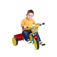 Triciclo Infantil com Carenagem Bandeirante Bandy 756 Vermelho/Azul/Amarelo