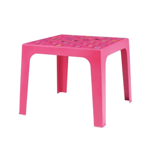 Mesa Infantil de Plástico Mor Kids Quadrada Rosa