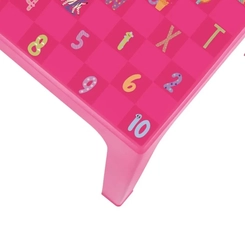 Mesa Infantil de Plástico Mor Kids Quadrada Rosa