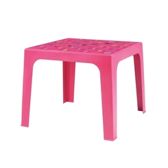 Mesa Infantil de Plástico Mor Kids Quadrada Rosa