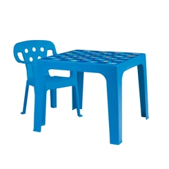 Mesa Infantil de Plástico Mor Kids Quadrada Azul