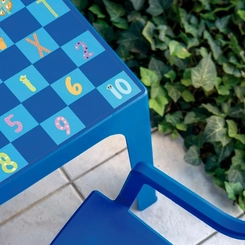 Mesa Infantil de Plástico Mor Kids Quadrada Azul